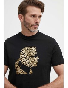 Karl Lagerfeld t-shirt in cotone uomo colore nero 542224.755082