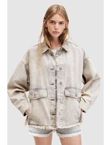 AllSaints giacca di jeans HETTIE DENIM SHACKET donna colore grigio W033PA