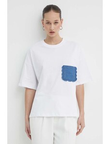 Never Fully Dressed t-shirt in cotone donna colore bianco