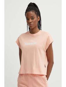 Napapijri t-shirt in cotone S-Box donna colore arancione NP0A4HX3P1I1