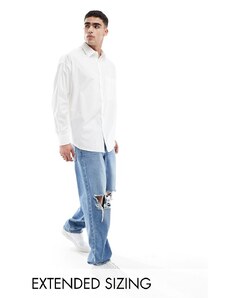 ASOS DESIGN - Camicia elegante oversize bianca-Bianco