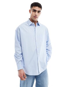 ASOS DESIGN - Camicia elegante oversize blu ufficio