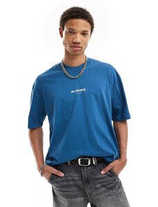AllSaints - Subverse - T-shirt oversize blu