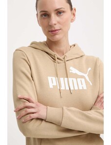 Puma felpa donna colore beige con cappuccio 586797