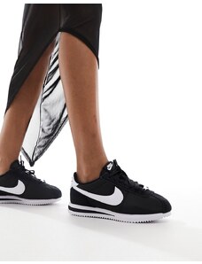 Nike - Cortez - Sneakers unisex in nylon nere e bianche-Nero
