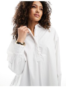 French Connection - Arber - Camicia bianca con dettaglio sulla manica-Bianco