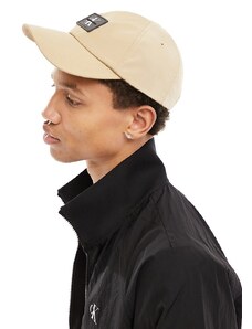 Calvin Klein Jeans - Cappellino color pietra con etichetta del logo-Neutro