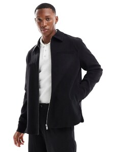 River Island - Camicia giacca elegante nera-Nero
