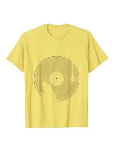 Camicie vintage per DJ giradischi in vinile Il giradischi in vinile registra i DJ retrò nerd geek Maglietta