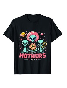 Alieni divertenti del cartone animato per la festa Felice Festa della Mamma cartone animato Alieni divertente Maglietta