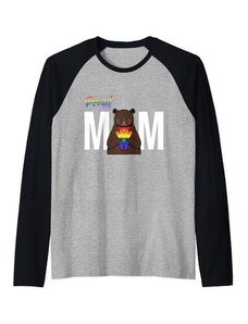 Gay Mama Bear Gift LGBTQ Pride Mamma Bear Maglia con Maniche Raglan