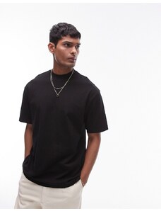 Topman - T-shirt oversize nera-Nero