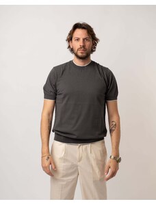 PAOLO PECORA T-shirt filo antracite
