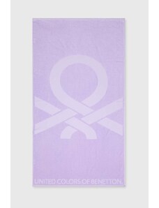 United Colors of Benetton asciugamano con aggiunta di lana colore violetto