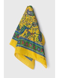 Polo Ralph Lauren foulard in seta colore giallo 712926115