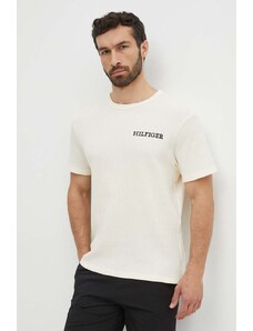 Tommy Hilfiger t-shirt lounge in cotone colore beige