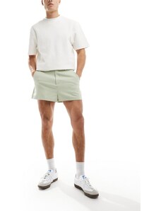 ASOS DESIGN - Pantaloncini eleganti taglio corto color verde salvia
