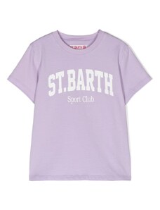 MC2 SAINT BARTH KIDS T-shirt Elly lilla logo stampa