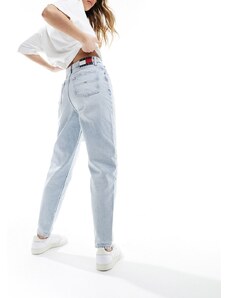 Tommy Jeans - Mom jeans affusolati a vita super alta lavaggio chiaro-Blu