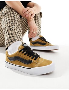 Vans - Knu Skool - Sneakers marroni in camoscio-Marrone