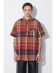 Engineered Garments camicia in cotone Popover BD uomo colore rosso OR013.ES060