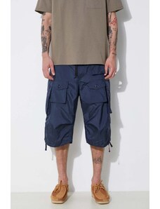 Engineered Garments pantaloncini FA uomo colore blu navy OR276.DZ028