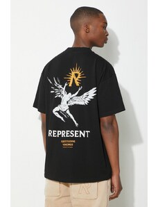 Represent t-shirt in cotone Icarus uomo colore nero MLM467.01