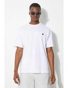 Carhartt WIP t-shirt in cotone S/S Madison uomo colore bianco I033000.00AXX