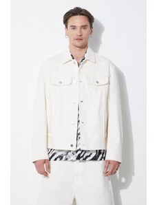 Neil Barrett giacca in cotone Slim Front Pockets Jean Jacket colore beige MY11089A-Y029-108N