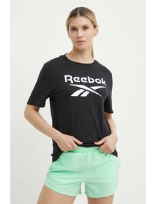 Reebok t-shirt in cotone Identity donna colore nero 100034774