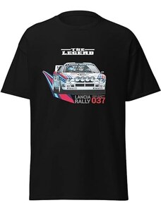 ChriStyle T-Shirt Rally 037 Uomo Bambino Maglietta Stratos Evo Integrale Modello Rally Martini Racing Classic Car Racing Auto Rally Legend (XL, Nero)