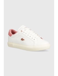 Lacoste sneakers in pelle Powercourt Leather colore bianco 47SFA0081