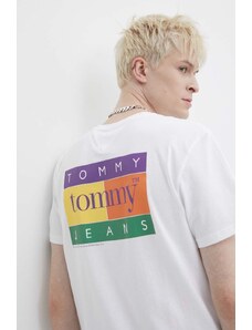 Tommy Jeans t-shirt in cotone uomo colore bianco DM0DM19171