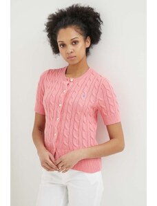 Polo Ralph Lauren cardigan in cotone colore rosa