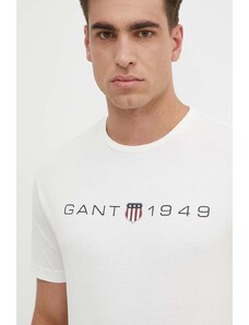 Gant t-shirt in cotone uomo colore beige