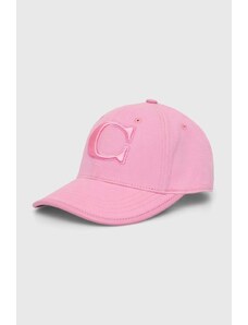 Coach berretto da baseball in cotone colore rosa con applicazione