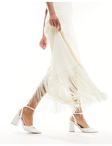 Be Mine - Bridal Geneva - Scarpe con tacco largo color avorio con fiocco-Bianco