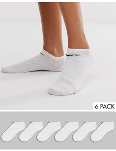 Nike Training - Everyday Lightweight - Confezione da 6 paia di fantasmini bianchi leggeri-Bianco