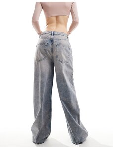 ASOS DESIGN - Jeans extra larghi a fondo ampio lavaggio tinto rosa