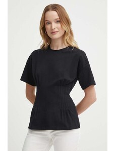 Sisley t-shirt donna colore nero