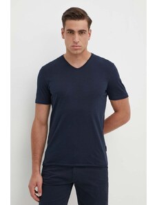 Sisley t-shirt in cotone uomo colore blu navy