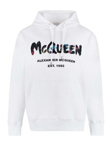Alexander Mcqueen Hooded Cotton Logo Sweatshirt