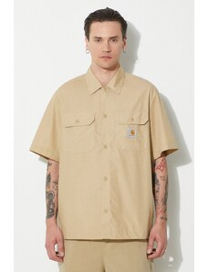 Carhartt WIP camicia S/S Craft Shirt uomo colore beige I033023.1YAXX