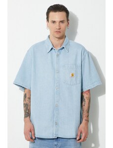Carhartt WIP camicia di jeans S/S Ody Shirt uomo colore blu I033347.112