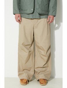 Engineered Garments pantaloni in cotone Over Pant colore beige OR343.ZT154