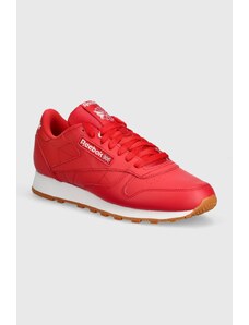 Reebok Classic sneakers in pelle Classic Leather colore rosso 100008792