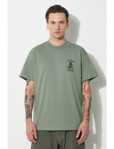 Carhartt WIP t-shirt in cotone S/S Icons T-Shirt uomo colore verde con applicazione I033271.22RXX