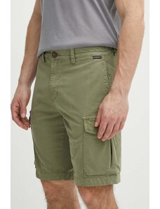 Napapijri pantaloncini in cotone N-Deline colore verde NP0A4HOTGAE1