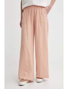Roxy pantaloni in cotone colore arancione ERJNP03546