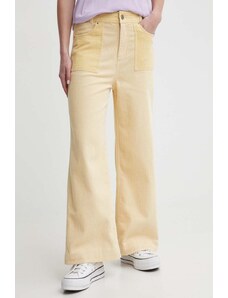 Billabong pantaloni in velluto a coste Since 73 colore giallo UBJNP00183